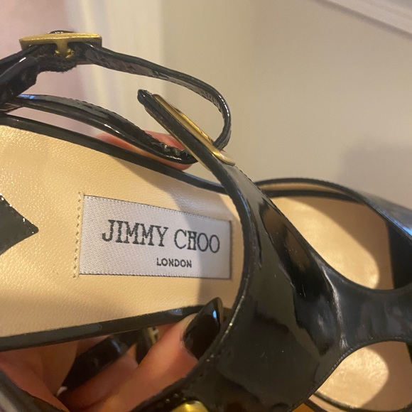 JIMMY CHOO PATENT LEATHER SANDALS - Picture 10 of 10
